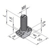 T-BOLT (Паз 8, Резьба М6х20)